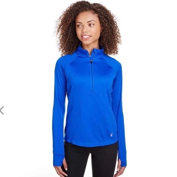 Spyder Royal Freestyle Half-Zip Pullover in Blue S NWOT - Picture 1 of 8